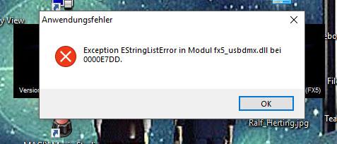 Will ich PC-Dimmer beenden wird diese Fehlermeldung angezeigt. Und dannach hilft nur noch der "Taskmanager"