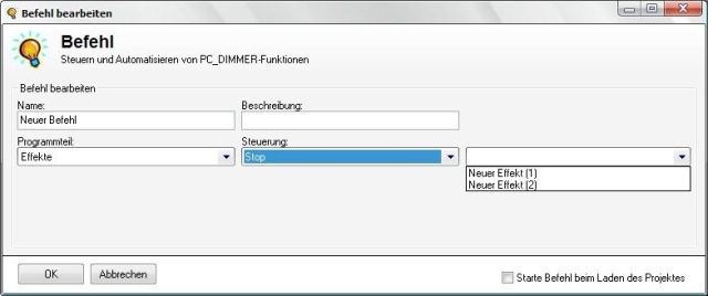 Effekt über Befehl stoppen